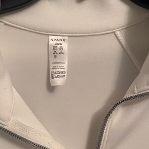 SPANX White Zip-Up Performance Jacket